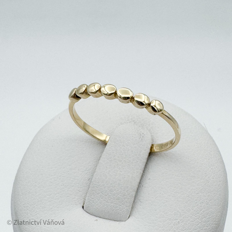 Žluté zlato minimalistický prsten